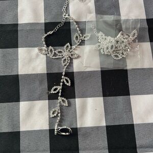 Elegant Silver Leaf Ankle bracelet and foot jewelry